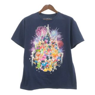 ディズニー(Disney)のDisney ディズニー 半袖Ｔシャツ キャラクター ネイビー (ユース) 中古 古着 Q5721(Tシャツ(半袖/袖なし))