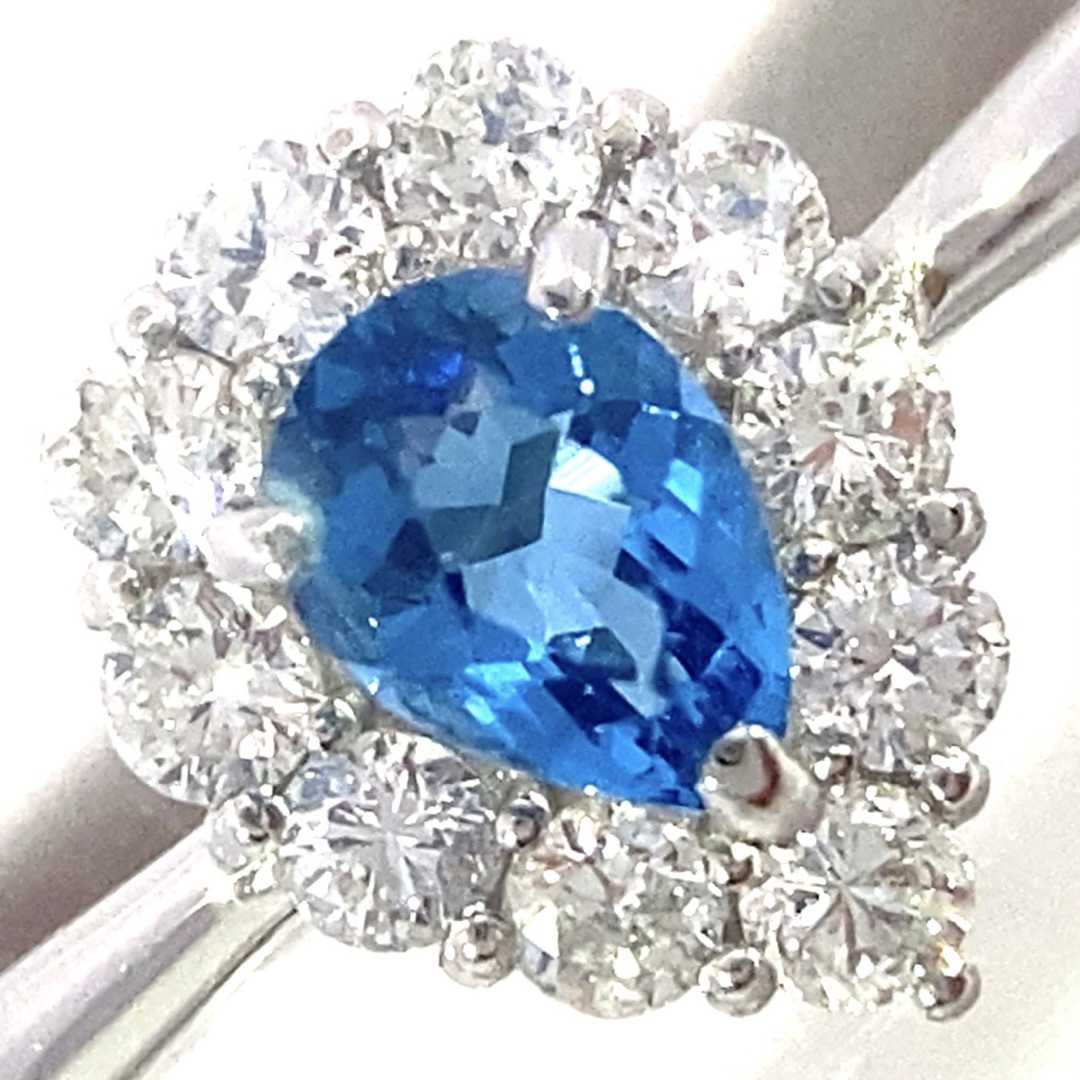 【JC5537】Pt950 天然アウイナイト ダイヤモンド リング レディースのアクセサリー(リング(指輪))の商品写真