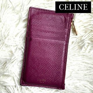 セリーヌ(celine)のCELINE セリーヌ コンパクトジップドカードホルダー カーフ パープル(コインケース)