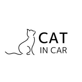 【ブラック】　CAT IN CAR 猫　車　ステッカー 愛猫　カーステッカー(猫)