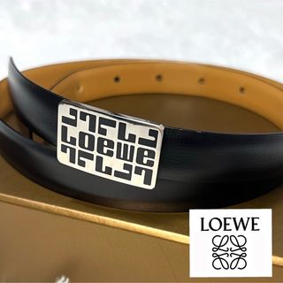 LOEWE - 【箱付き】LOEWE ロエベ レザー ベルト ロゴデザイン