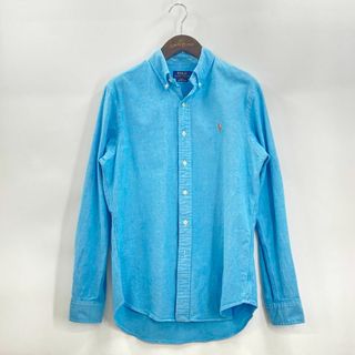 ポロラルフローレン(POLO RALPH LAUREN)のPolo Ralph Lauren　ボタンダウンシャツ　Lサイズ　ブルー　メンズ(Tシャツ/カットソー(七分/長袖))