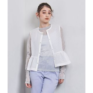 ユナイテッドアローズ(UNITED ARROWS)の【お値下げです！】UNITED ARROWS  エアリージャカード ベスト(シャツ/ブラウス(半袖/袖なし))