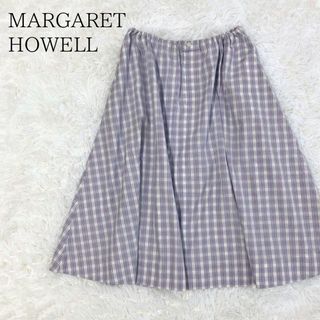 MARGARET HOWELL - MARGARET HOWELL マーガレットハウエル チェックフレアスカート