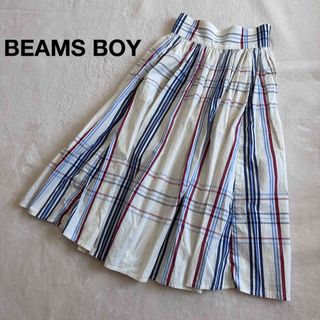 BEAMS BOY - ビームスボーイ　ビッグタータン　ロングスカート　チェック　フレア　マキシスカート