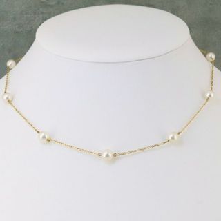 ミキモト(MIKIMOTO)のミキモト K18 パール ステーション アコヤ真珠 ネックレス/24-91S(ネックレス)