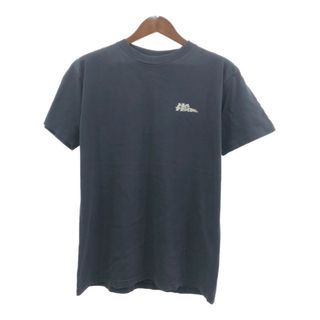 90年代 USA製 NO FEAR ノーフェア 半袖Ｔシャツ シングルステッチ 両面プリント ネイビー (メンズ LARGE) 中古 古着 Q5742(Tシャツ/カットソー(半袖/袖なし))