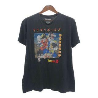 DRAGON BALL Z ドラゴンボールZ 半袖Ｔシャツ アニメT キャラクター ブラック (メンズ L) 中古 古着 Q5743(Tシャツ/カットソー(半袖/袖なし))