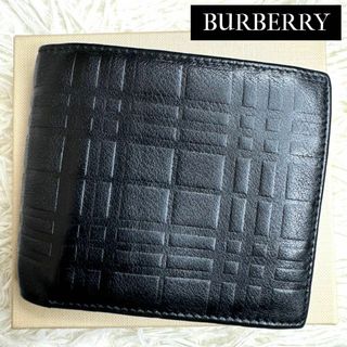 バーバリー(BURBERRY)の⋟付属品付き⋞ / バーバリー エンボスチェックバイフォールドウォレット(折り財布)