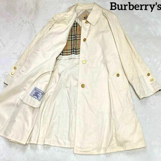 バーバリー(BURBERRY)のバーバリー　ステンカラーコート　ベージュ　9AR（L相当）　サイズ大きめ(スプリングコート)