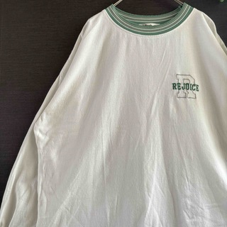 シューラルー(SHOO・LA・RUE)の【L】スポーティ 配色 Tシャツ ロンT グリーン(Tシャツ(長袖/七分))