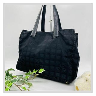 シャネル(CHANEL)のシャネル ニュートラベルライン　PM トートバッグ ブラック ナイロン　レザー(トートバッグ)