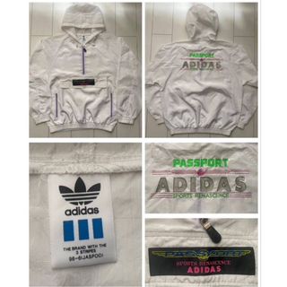 アディダス(adidas)の美品 80s 90s adidas passport ANORAK JKT XL(ナイロンジャケット)