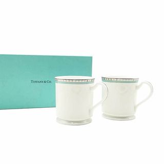 ティファニー(Tiffany & Co.)の超美品 ティファニー ペアマグカップ プラチナブルーバンド03-24050306(その他)