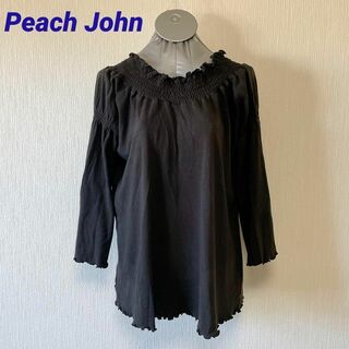 ピーチジョン(PEACH JOHN)のPeach John 黒 フレアトップス S(カットソー(長袖/七分))