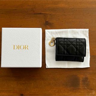 ディオール(Dior)のLady Dior ロータスウォレット 財布 黒(財布)