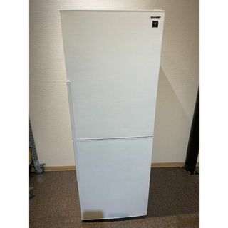 シャープ(SHARP)の【中古】2021年製 SHARP シャープ ノンフロン冷蔵冷凍庫 SJ-PD28G-W 280L(冷蔵庫)