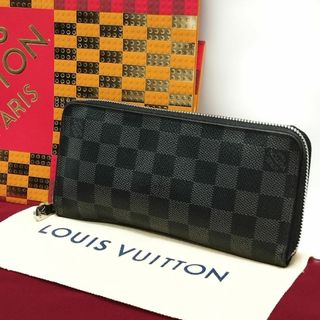 ルイヴィトン(LOUIS VUITTON)の【美品】ヴィトン　新型　ジッピーヴェルティカル　グラフィット　黒　メンズ(長財布)