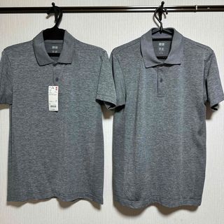 ユニクロ(UNIQLO)のメンズ UNIQLO ドライEX ポロ グレー  S 2着(ポロシャツ)