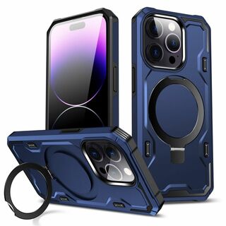 【色:ブルー/青】いphone12 MagSafe対応ケース かわいい いpho(その他)