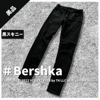 ベルシュカ(Bershka)の【美品】ベルシュカ スキニーパンツ デニム M 黒 春夏秋冬 ✓4065(デニム/ジーンズ)