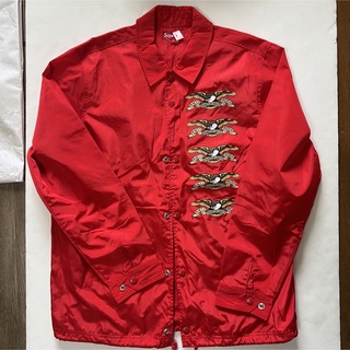 シュプリーム(Supreme)のSupreme × Anti Hero Coaches Jacket RED(ナイロンジャケット)