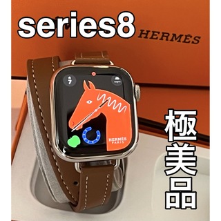 アップルウォッチ(Apple Watch)の極美品 Apple Watch HERMES series8 41mm(腕時計)