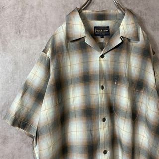 ペンドルトン(PENDLETON)の【希少半袖、オンブレチェック、オープンカラー】PENDLETON古着レーヨン系(シャツ)