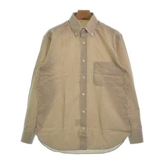 Brioni - Brioni ブリオーニ ドレスシャツ 3(L位) 茶x白(ギンガムチェック) 【古着】【中古】