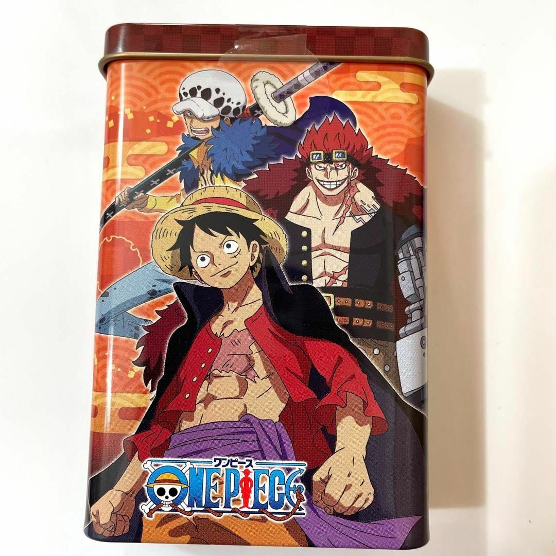 ワンピース ONE PIECE 角缶チョコ & キャラ缶 3種 ルフィ アニメ 食品/飲料/酒の食品(菓子/デザート)の商品写真