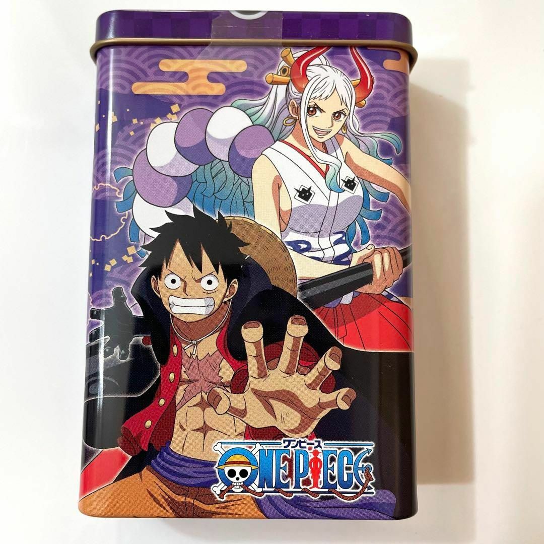 ワンピース ONE PIECE 角缶チョコ & キャラ缶 3種 ルフィ アニメ 食品/飲料/酒の食品(菓子/デザート)の商品写真