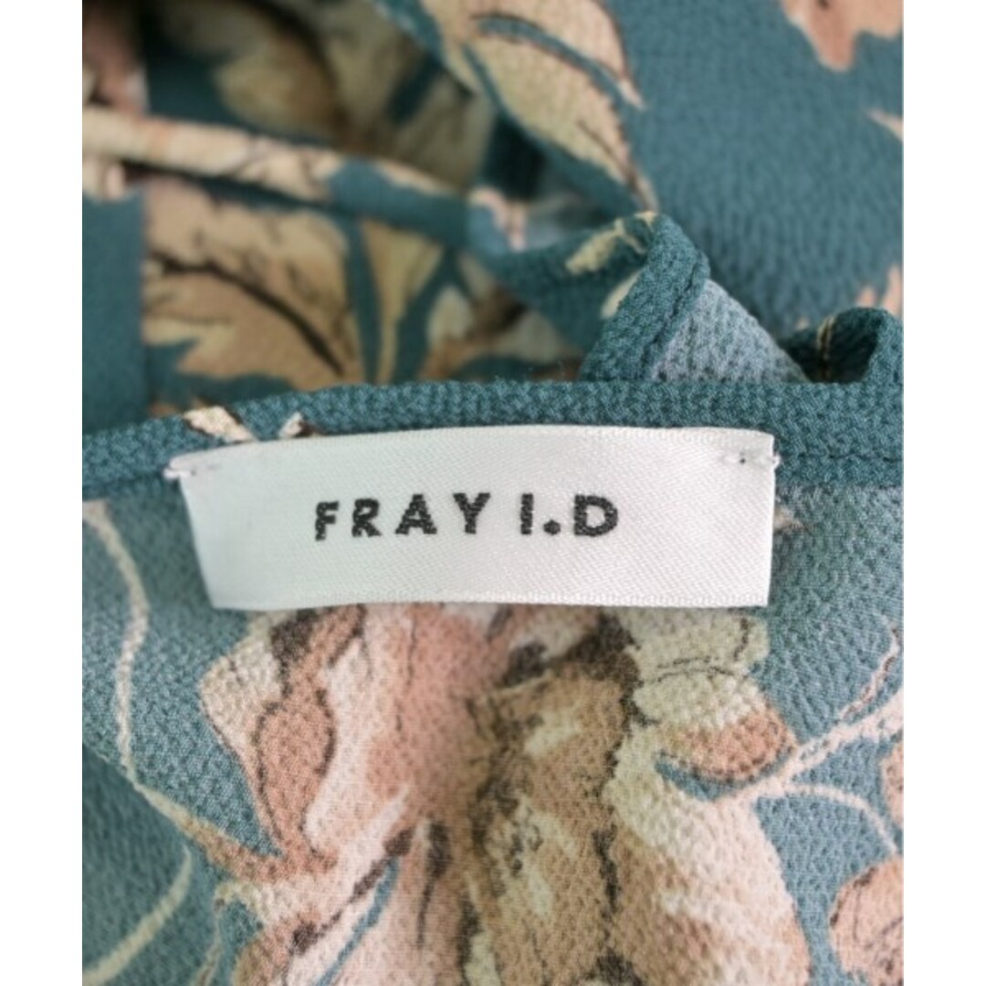 FRAY I.D(フレイアイディー)のFRAY I.D フレイアイディー ワンピース 0(S位) 緑xベージュ(花柄) 【古着】【中古】 レディースのワンピース(ひざ丈ワンピース)の商品写真