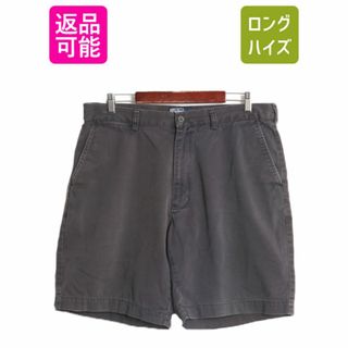 ラルフローレン(Ralph Lauren)の90s ポロ ラルフローレン コットン チノ ショートパンツ メンズ 36 90年代 オールド ショーツ 短パン ノータック アーミー タイプ 濃灰 紺(ショートパンツ)