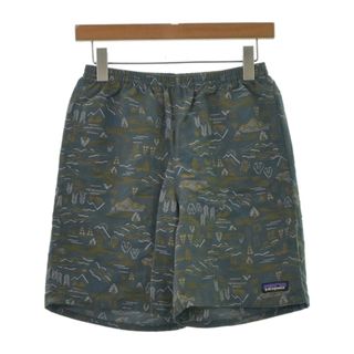 パタゴニア(patagonia)のpatagonia ショートパンツ XS ブルーグレー系xカーキ系x白(総柄) 【古着】【中古】(ショートパンツ)