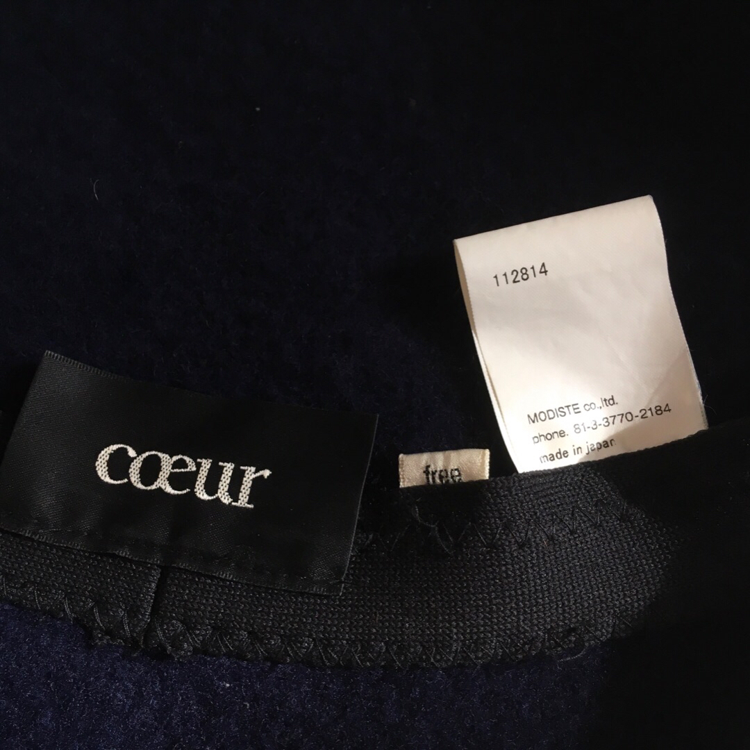 coeur(クール)のCOEUR/クール ウールカシミヤベレー帽　beret メンズの帽子(ハンチング/ベレー帽)の商品写真