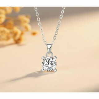 キラキラ輝く★AAA高品質ジルコニアダイヤモンド ネックレス シルバー(ネックレス)