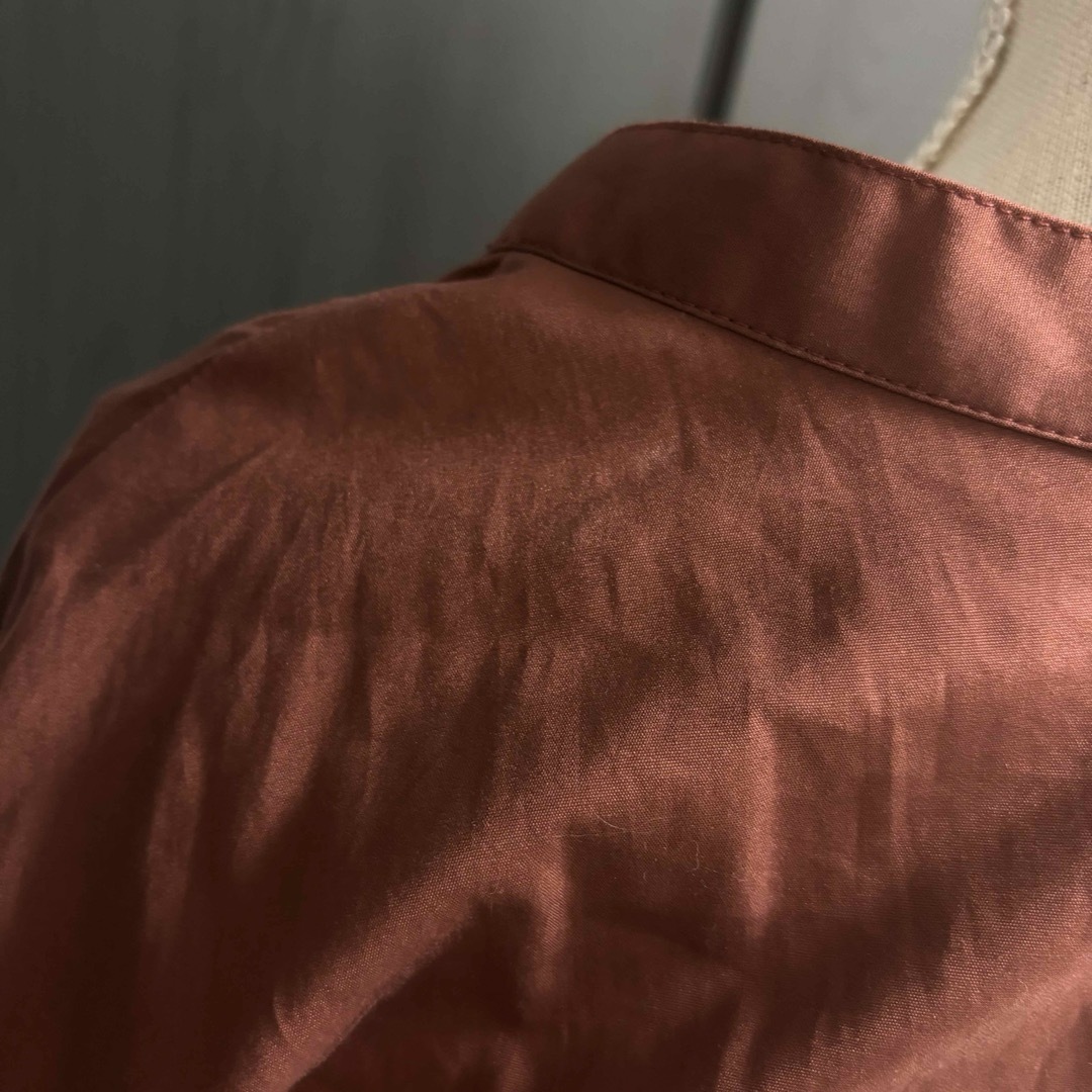 SNIDEL(スナイデル)の定価2.8万　フレイアイディー　ラップ　リボン　シャツ　ワンピース　ボルドー レディースのワンピース(ロングワンピース/マキシワンピース)の商品写真