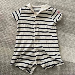 プチバトー(PETIT BATEAU)のプチバトー 半袖 カバーオール(カバーオール)