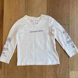 エイチアンドエム(H&M)のH&M スヌーピー ロンT 白 子供 キッズ 80 90(Tシャツ/カットソー)