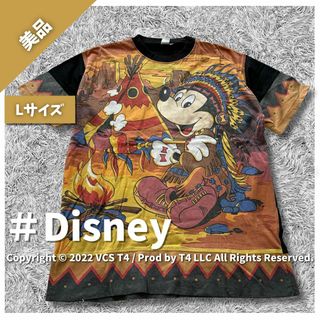 ヌル(NULL)の【美品】Disney  半袖Tシャツ ミッキー ユニセックス L ✓4057(Tシャツ(半袖/袖なし))