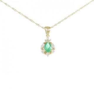 K18YG エメラルド ネックレス 0.48CT(ネックレス)