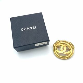 シャネル(CHANEL)の【箱付】シャネル　ココマーク　ラウンド　ヴィンテージ　ゴールド　ブローチ(ブローチ/コサージュ)