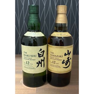 山崎12年　白州12年　2本セット(ウイスキー)