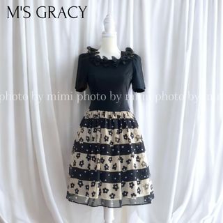 M'S GRACY - M'S GRACY*フラワーボーダーワンピース