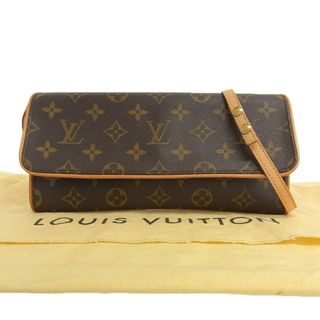 ルイヴィトン(LOUIS VUITTON)の【本物保証】 布袋付 ルイヴィトン LOUIS VUITTON モノグラム ポシェットツインGM ウエストポーチ ショルダーバッグ M51852(ショルダーバッグ)