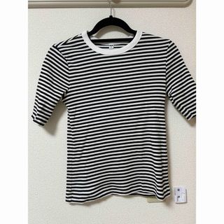 ユニクロ(UNIQLO)のUNIQLO リブTシャツ　ボーダー(Tシャツ/カットソー(半袖/袖なし))