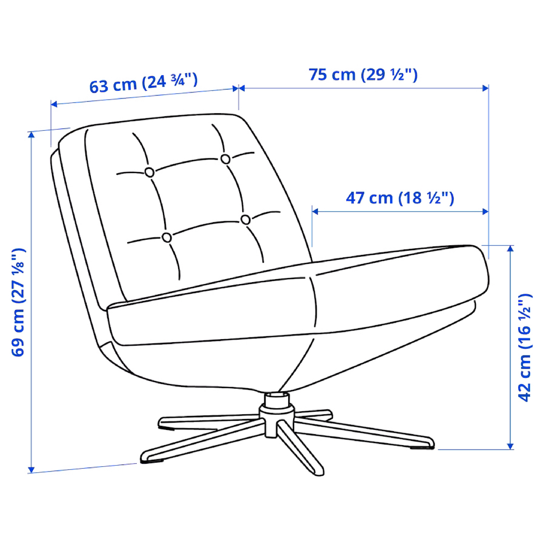 IKEA DYVLINGE GREEN インテリア/住まい/日用品の椅子/チェア(ロッキングチェア)の商品写真