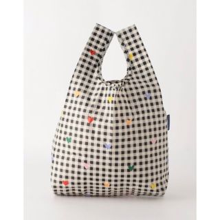 バグゥ(BAGGU)のBAGGU BABY ギンガムチェック　ブラック　ハート(エコバッグ)