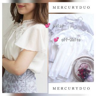 MERCURYDUO - 美品 MERCURYDUO 肩フリルシアーブラウス