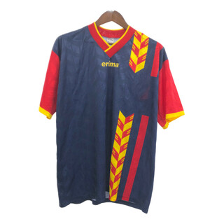 90年代 erima サッカー ユニフォーム スポーツ ネイビー (メンズ XL) 中古 古着 Q5748(その他)